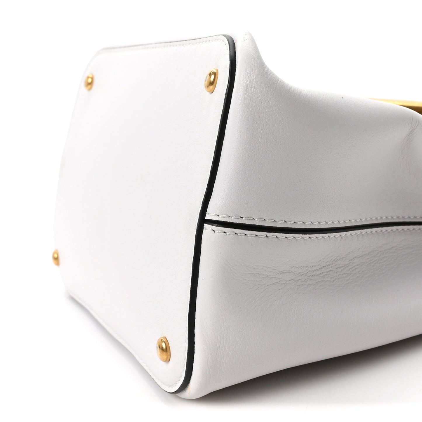 Nappa Mini Vlogo Bucket Bag White