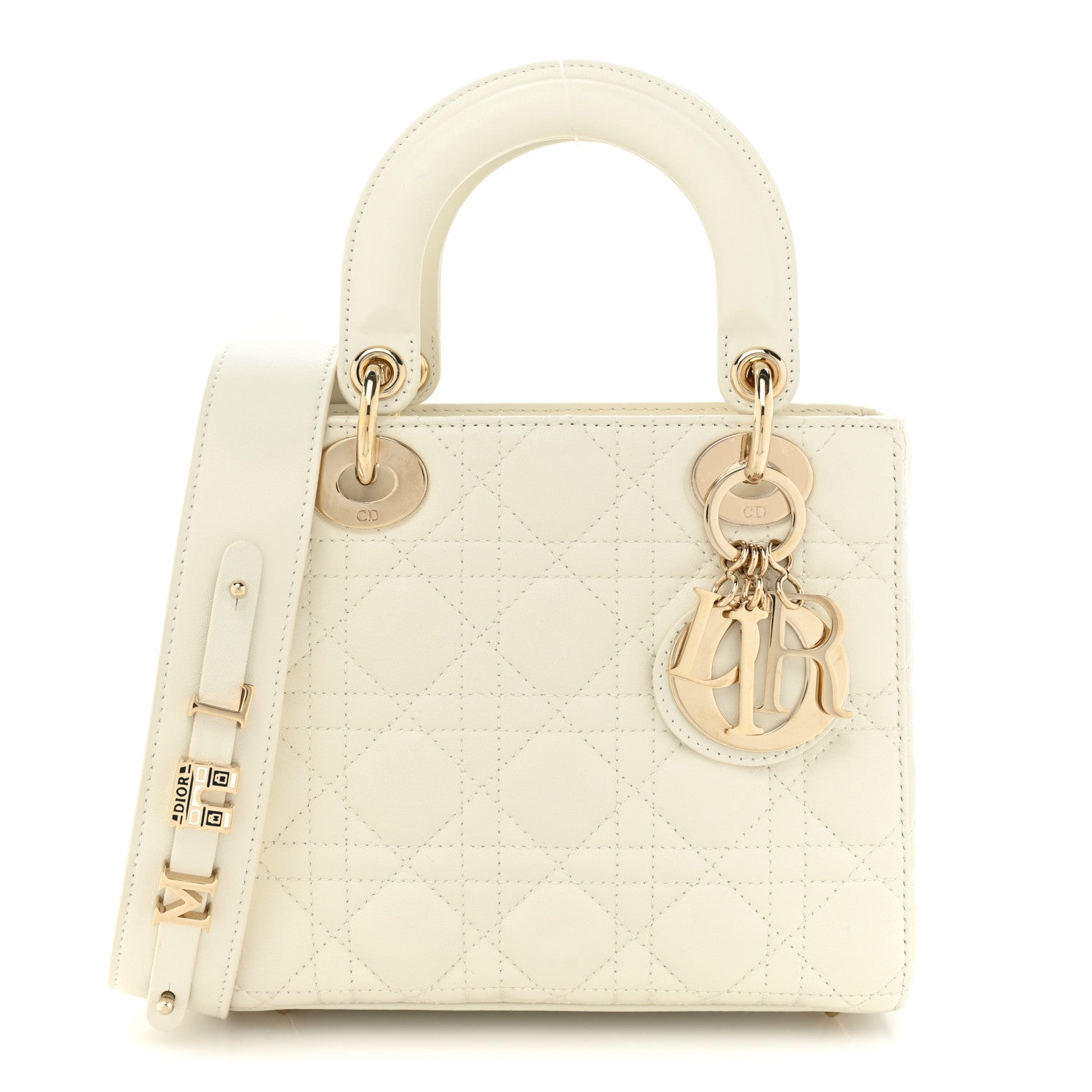 Christian Dior Lambskin Cannage Small My ABCDior Lady Dior White 1 of 14