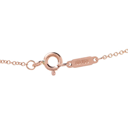 Tiffany 18K Rose Gold Diamond Large Victoria Key Pendant Necklace 6 of 7