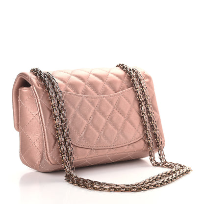 Chanel Metallic Grained Calfskin Quilted 2.55 Reissue Mini Flap Copper Pink 3 of 9