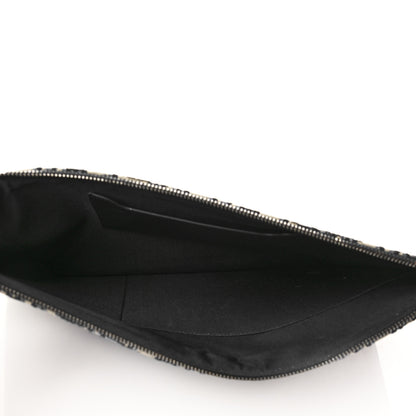 Christian Dior Oblique A4 Flat Pouch Clutch Blue 5 of 6