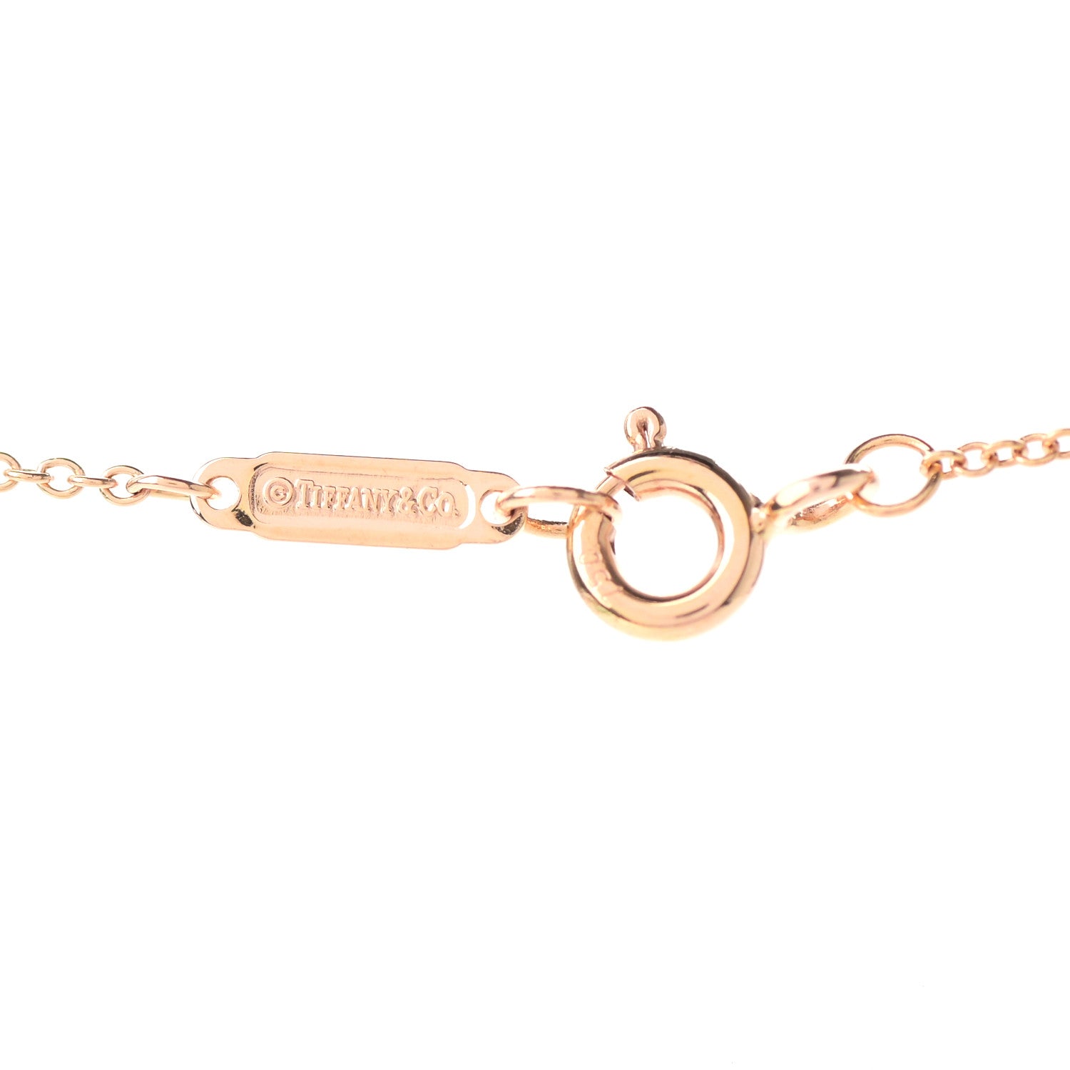Tiffany 18K Rose Gold Mini Key Pendant Necklace 4 of 6