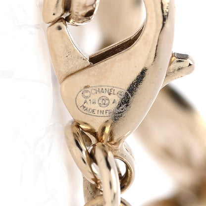 Chanel Crystal Pearl Papyrus Bracelet Gold Grey 4 of 5