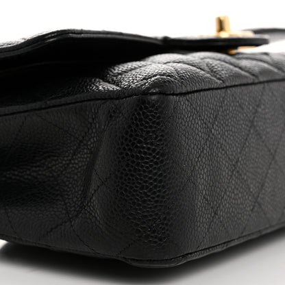 Chanel Caviar Quilted Medium Double Flap Black 9 of 10