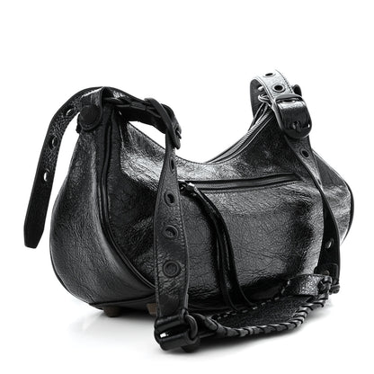 Balenciaga Agneau Arena Monochrome Small Le Cagole Shoulder Bag Black 3 of 9