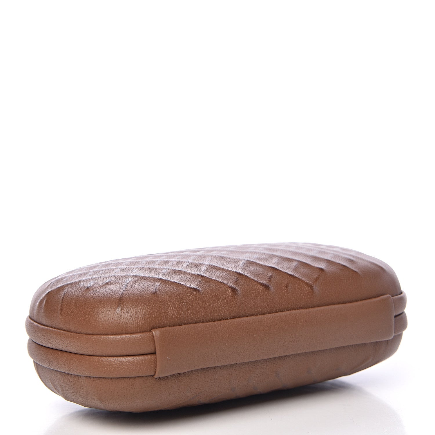Bottega Veneta Nappa Embossed Knot Clutch Light Brown 4 of 8