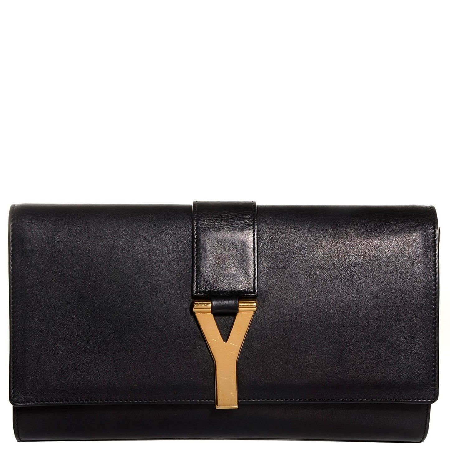 Calfskin Classic Y Clutch Black