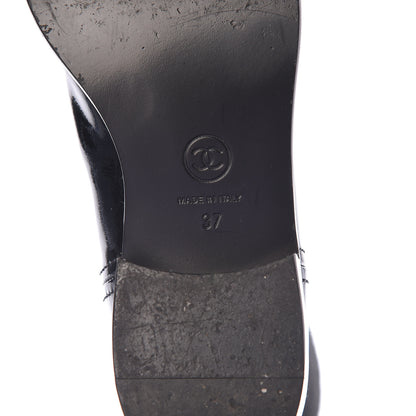 Chanel Patent Pony Hair High Boots 37 Black 8 of 8