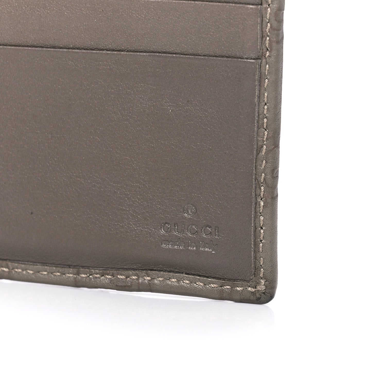 Guccissima Card Case Wallet Grey