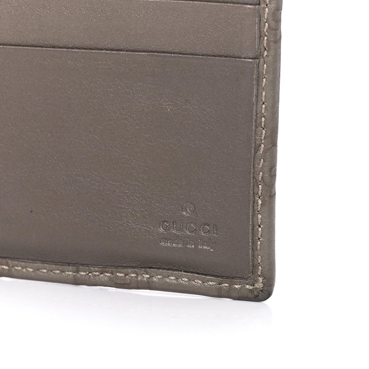 Gucci Guccissima Card Case Wallet Grey 8 of 14