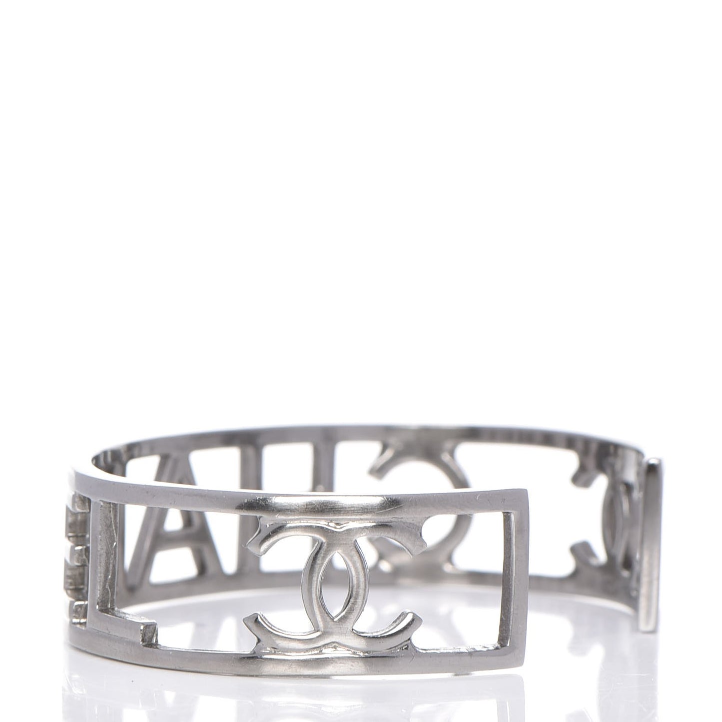 Metal Logo Cuff Silver