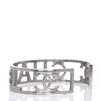 Chanel Metal Logo Cuff Silver 3 of 6