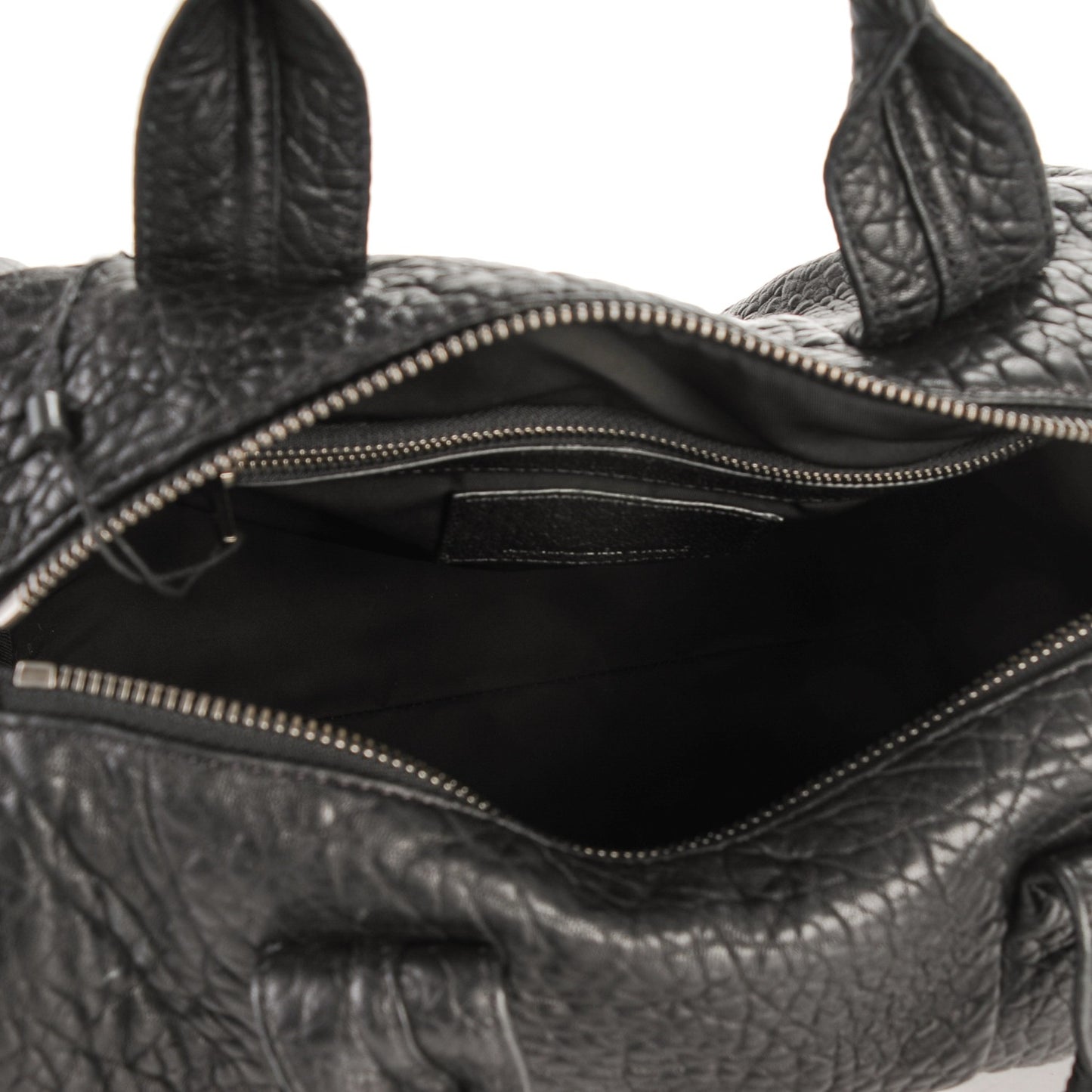 Pebbled Lambskin Rocco Black Nickel Hardware