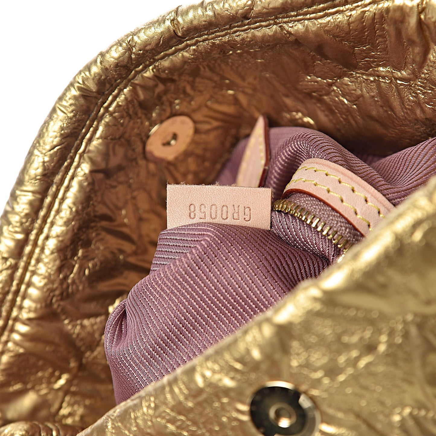 Jacquard Quilted Monogram Limelight Clutch PM Gold