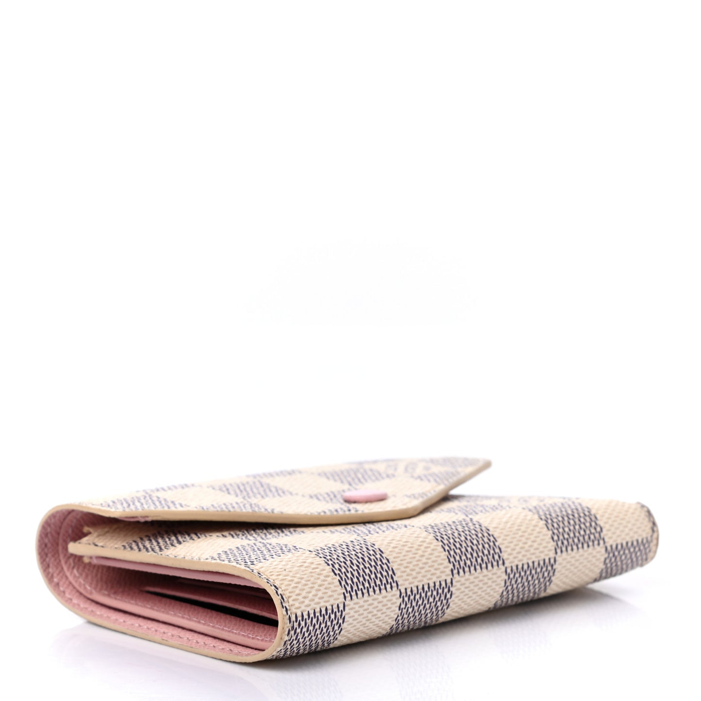 Damier Azur Victorine Wallet Rose Ballerine