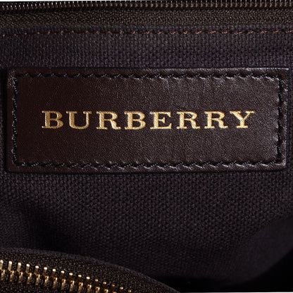 Burberry Haymarket Check Medium Golderton Tote Chocolate 8 of 11