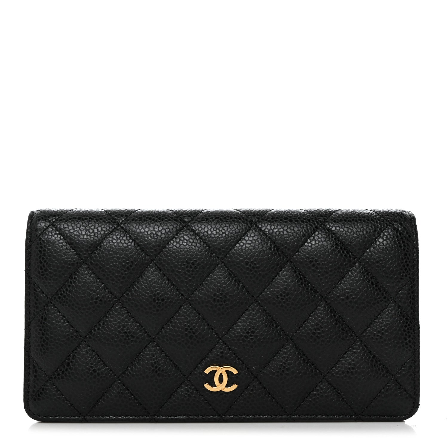 Chanel Caviar Quilted Yen Wallet Black 1 of 8