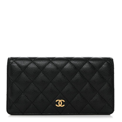 Chanel Caviar Quilted Yen Wallet Black 1 of 8