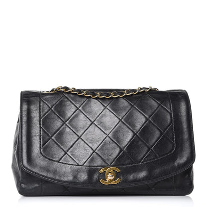 Chanel Lambskin Quilted Medium Single Flap Black 1 of 15
