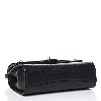 Chanel Calfskin Chevron Quilted Casual Trip Flap Black 4 of 10