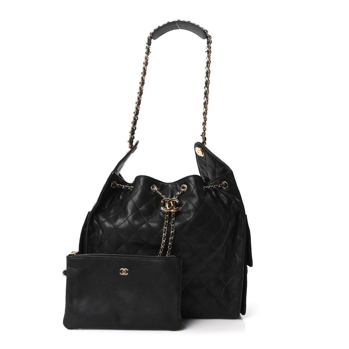 Chanel Caviar Quilted Medium Chanel 25 Handbag Black 2 of 10