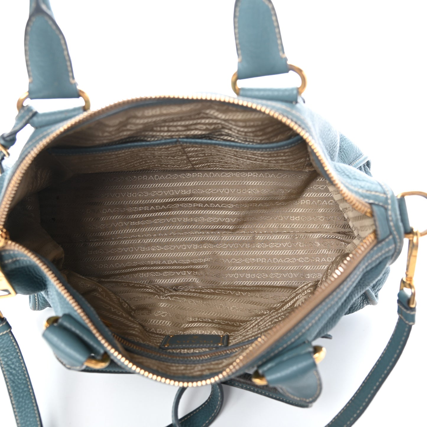 Vitello Daino Shopping Satchel Marine