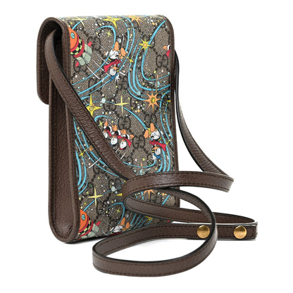Gucci X DISNEY GG Supreme Monogram Donald Duck Mini Interlocking G Crossbody Bag Beige Multicolor New Acero 3 of 9