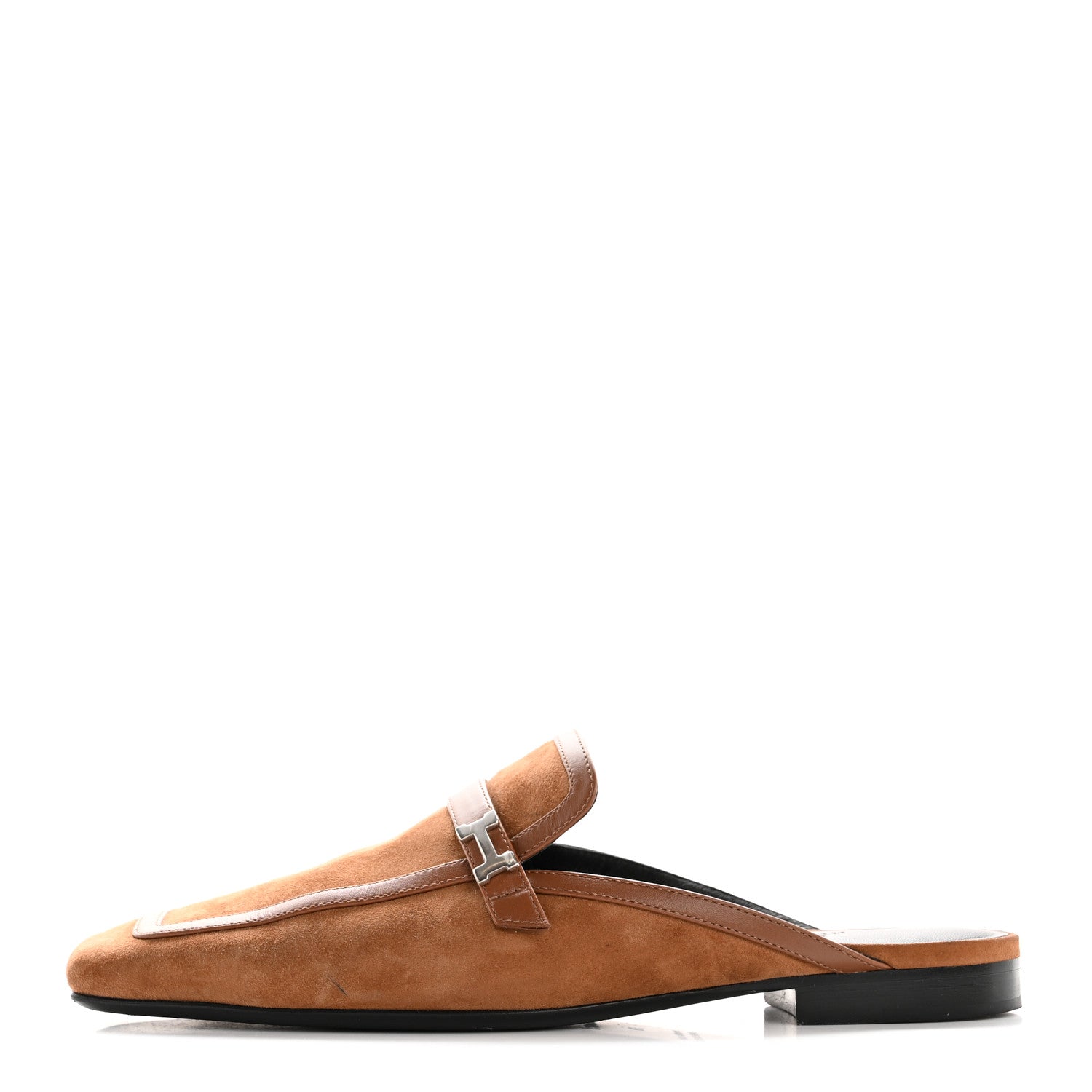 Hermes Suede Goatskin Groupie Mules 39 Brun Amourette 1 of 14