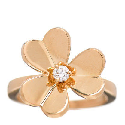 Van Cleef & Arpels 18K Yellow Gold Diamond Small Frivole Ring 48 4.5 1 of 6