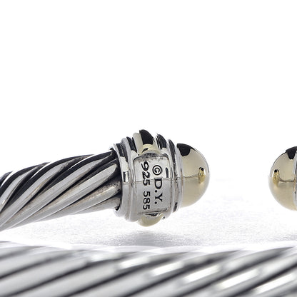 David Yurman Sterling Silver 14K Yellow Gold 7mm Cable Classics Bracelet 4 of 4