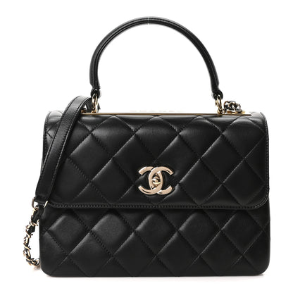 Chanel Lambskin Quilted Small Trendy CC Dual Handle Flap Bag Black 1 of 10