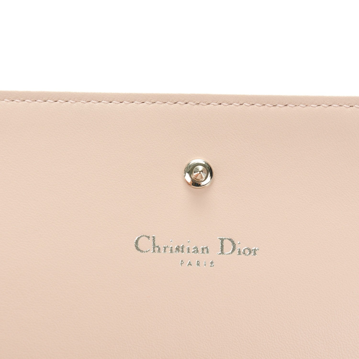 Christian Dior Grained Calfskin Wallet on Chain Pouch Rose Poudre 6 of 7