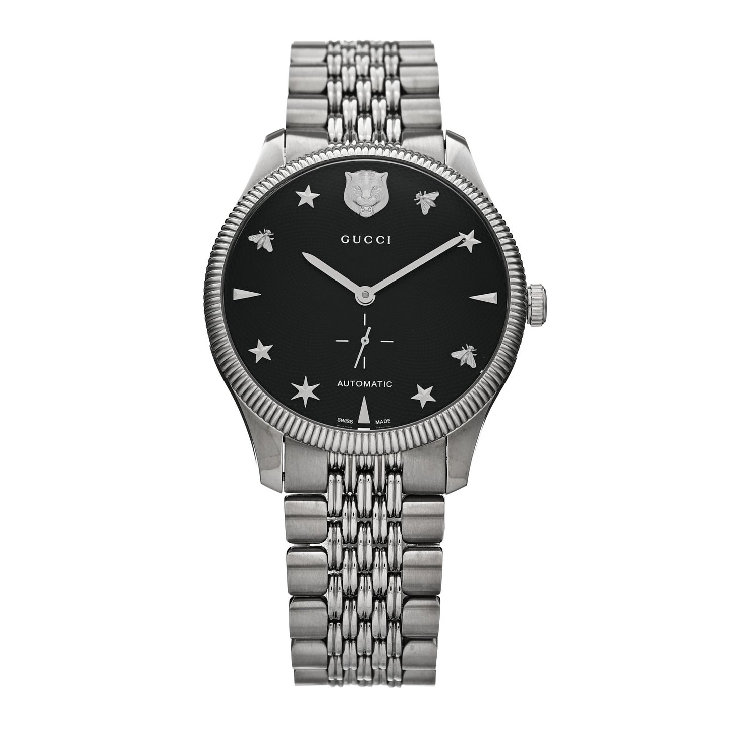 Stainless Steel 40mm G-Timeless Charm Automatic Watch Black Black