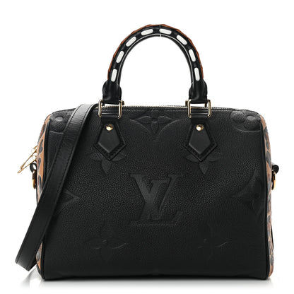 Louis Vuitton Empreinte Monogram Giant Wild At Heart Speedy Bandouliere 25 Black 1 of 8