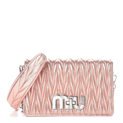 Miu Miu Matelasse Delice Miu Logo Bag Pink 1 of 10