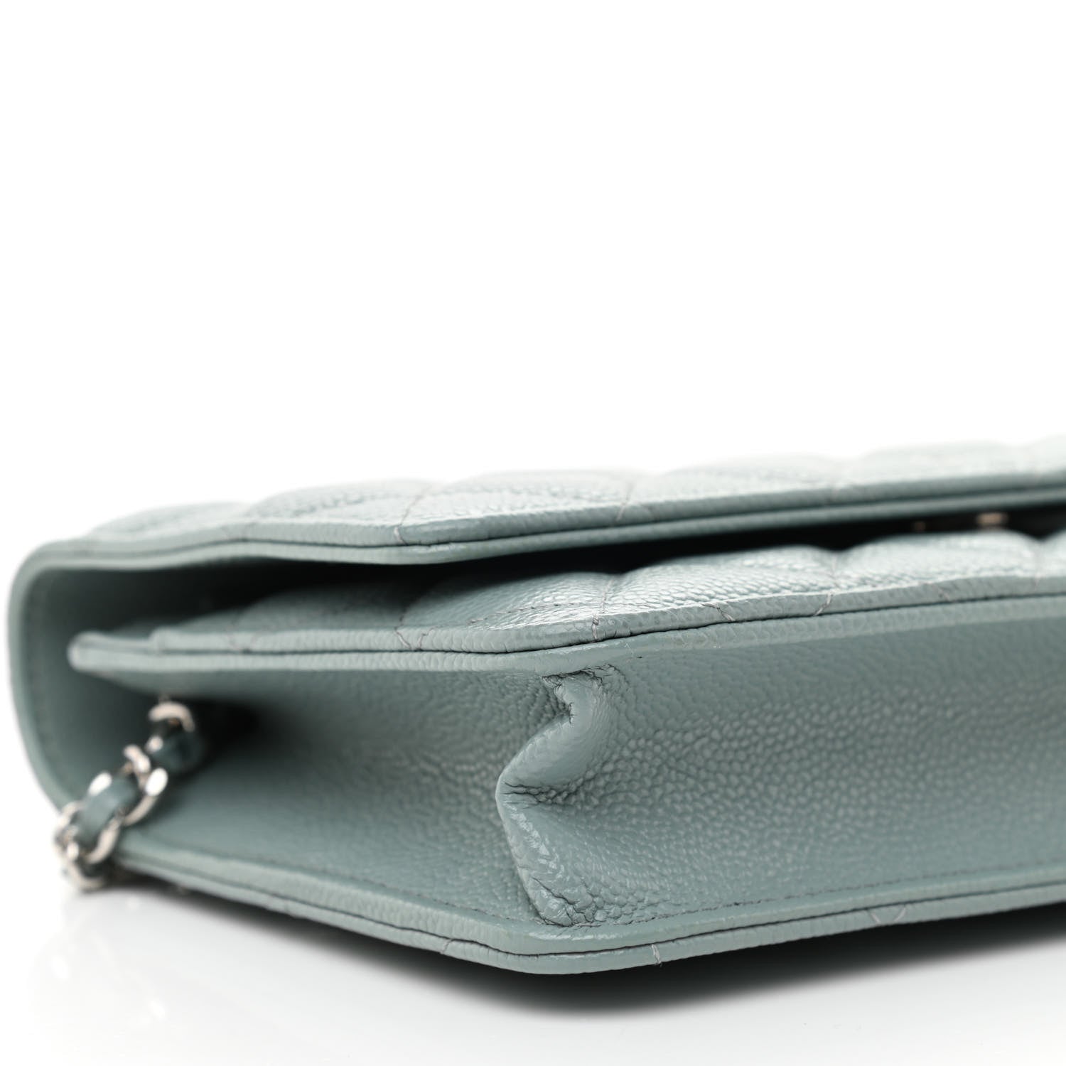 Chanel Caviar Quilted Wallet On Chain WOC Light Blue 10 of 12