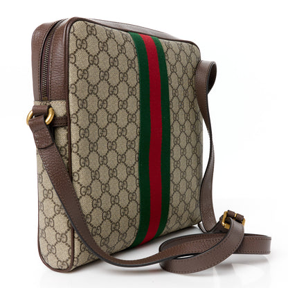 Gucci GG Supreme Monogram Web Ophidia Messenger Bag Brown 3 of 12