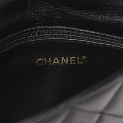 Chanel Caviar Quilted Flap Belt Bag Clutch 75 30 Black 6 of 10