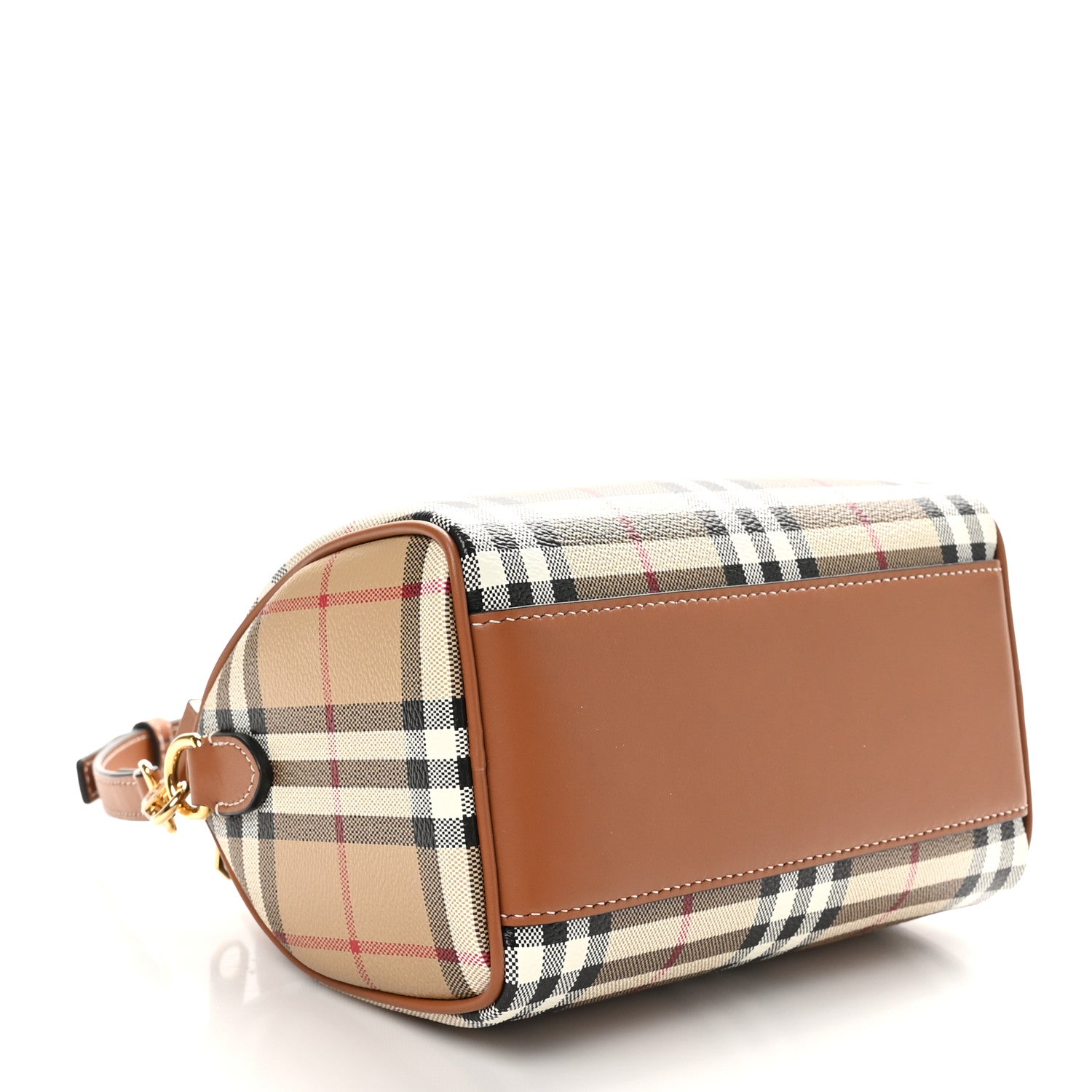 Burberry Vintage Check Mini Bowling Bag Briar Brown 4 of 9