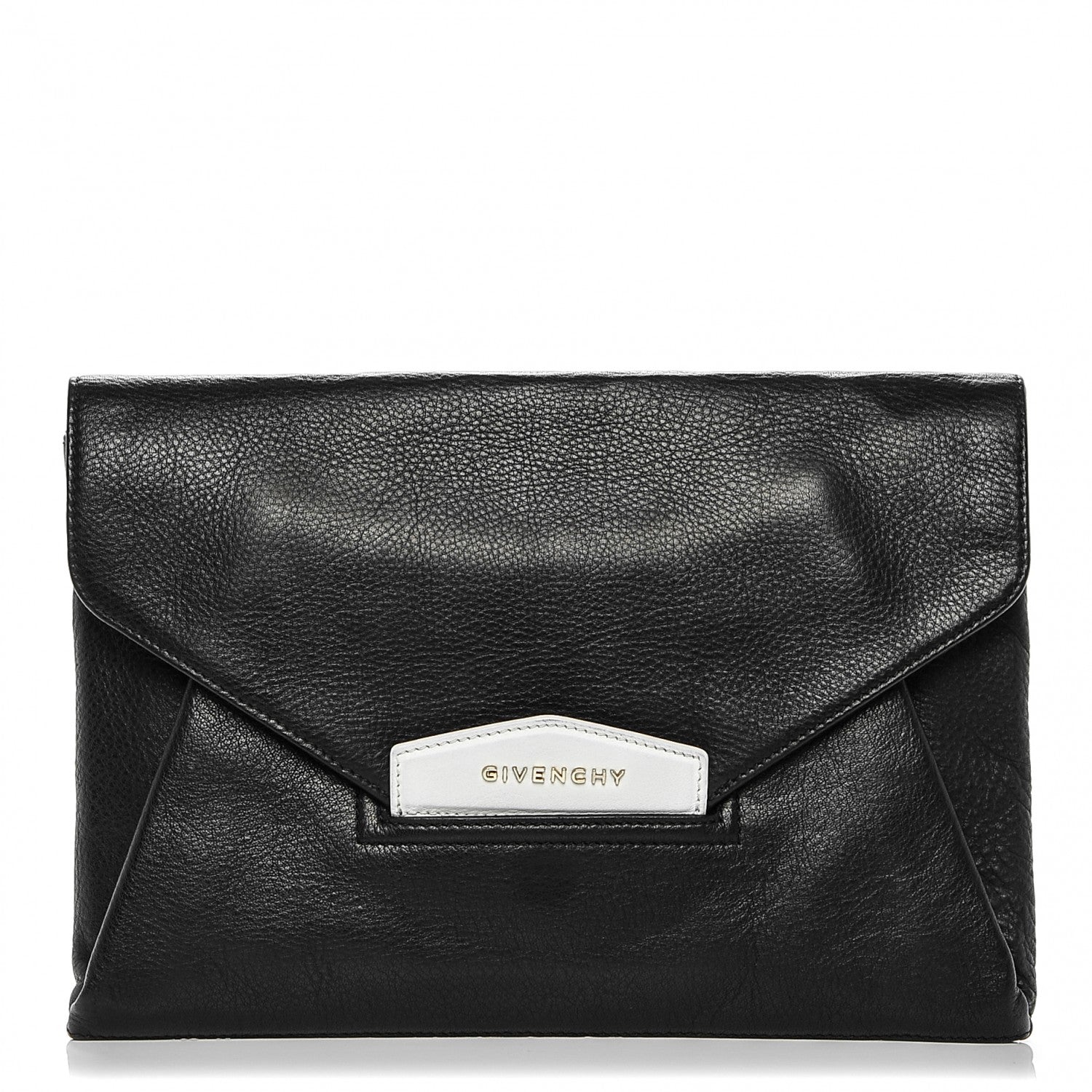 Givenchy Grained Goatskin Antigona Envelope Clutch Black 1 of 8