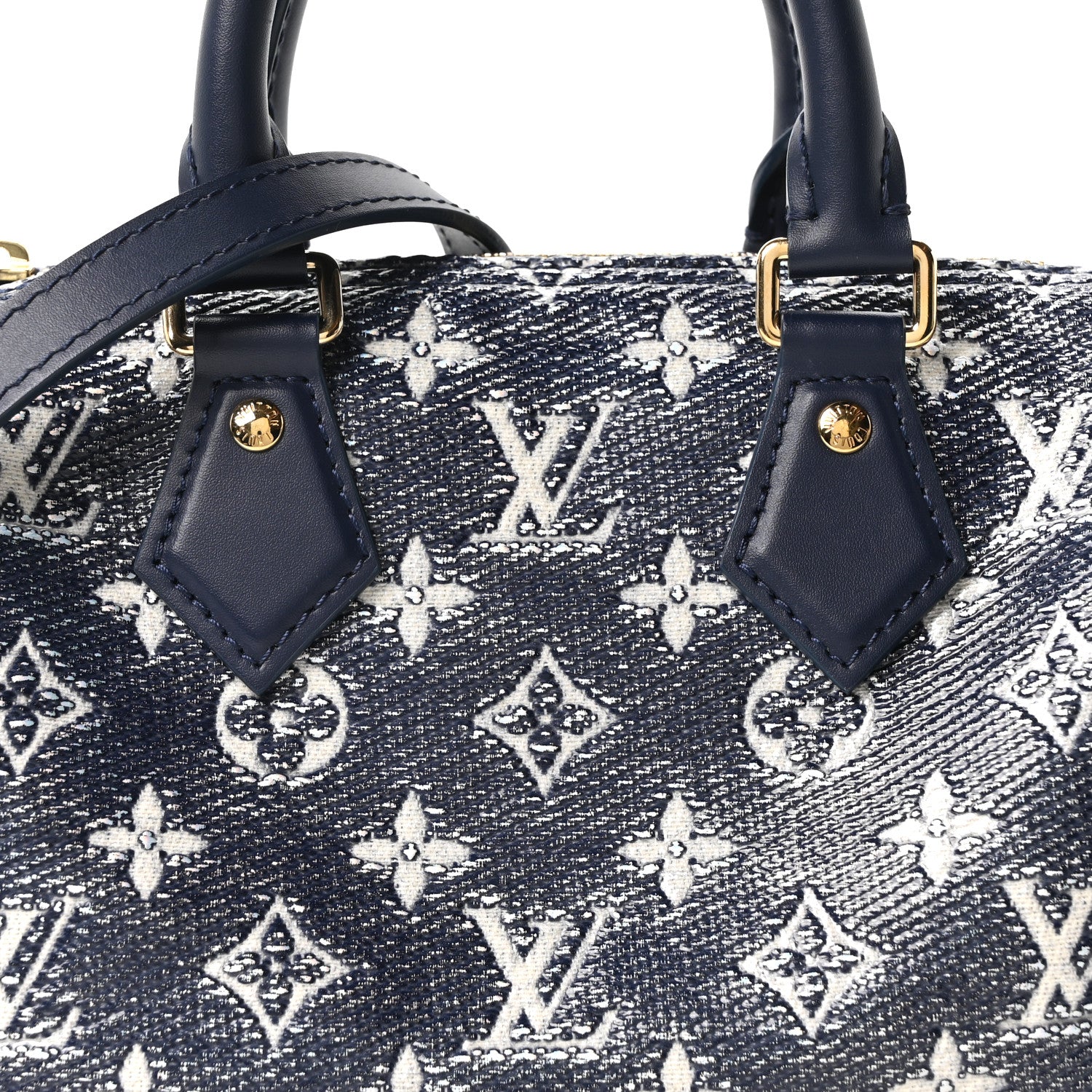 Louis Vuitton Monoglam Speedy Bandouliere 20 Blue 6 of 8