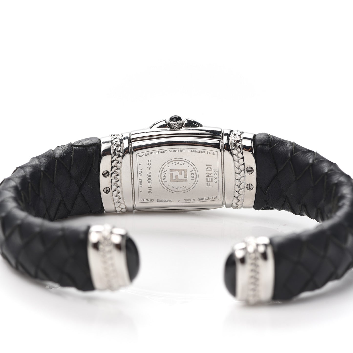 Stainless Steel Calfskin Mother of Pearl 20mm Bangle Quartz Watch