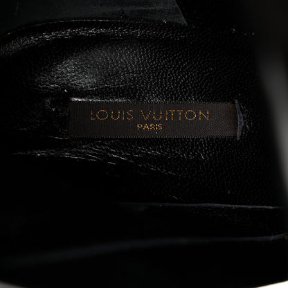 Louis Vuitton Calfskin Platform Wedge High Boots 37.5 Black 6 of 9