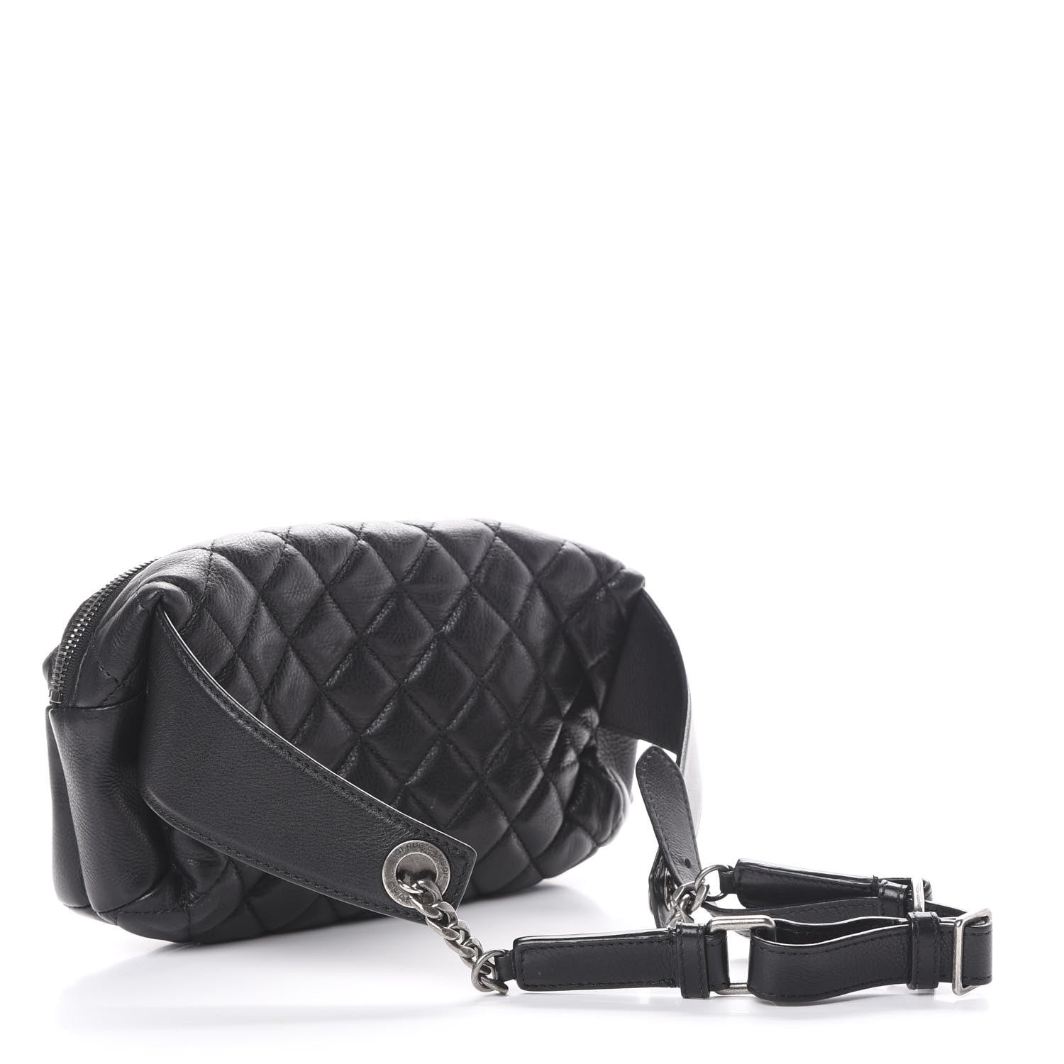 Chanel Calfskin Quilted Waist Bag Black 2 of 9