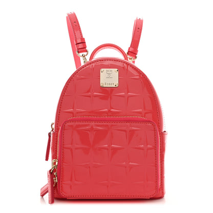 MCM Diamond Patent Stark Bebe Boo Backpack Teaberry 1 of 10
