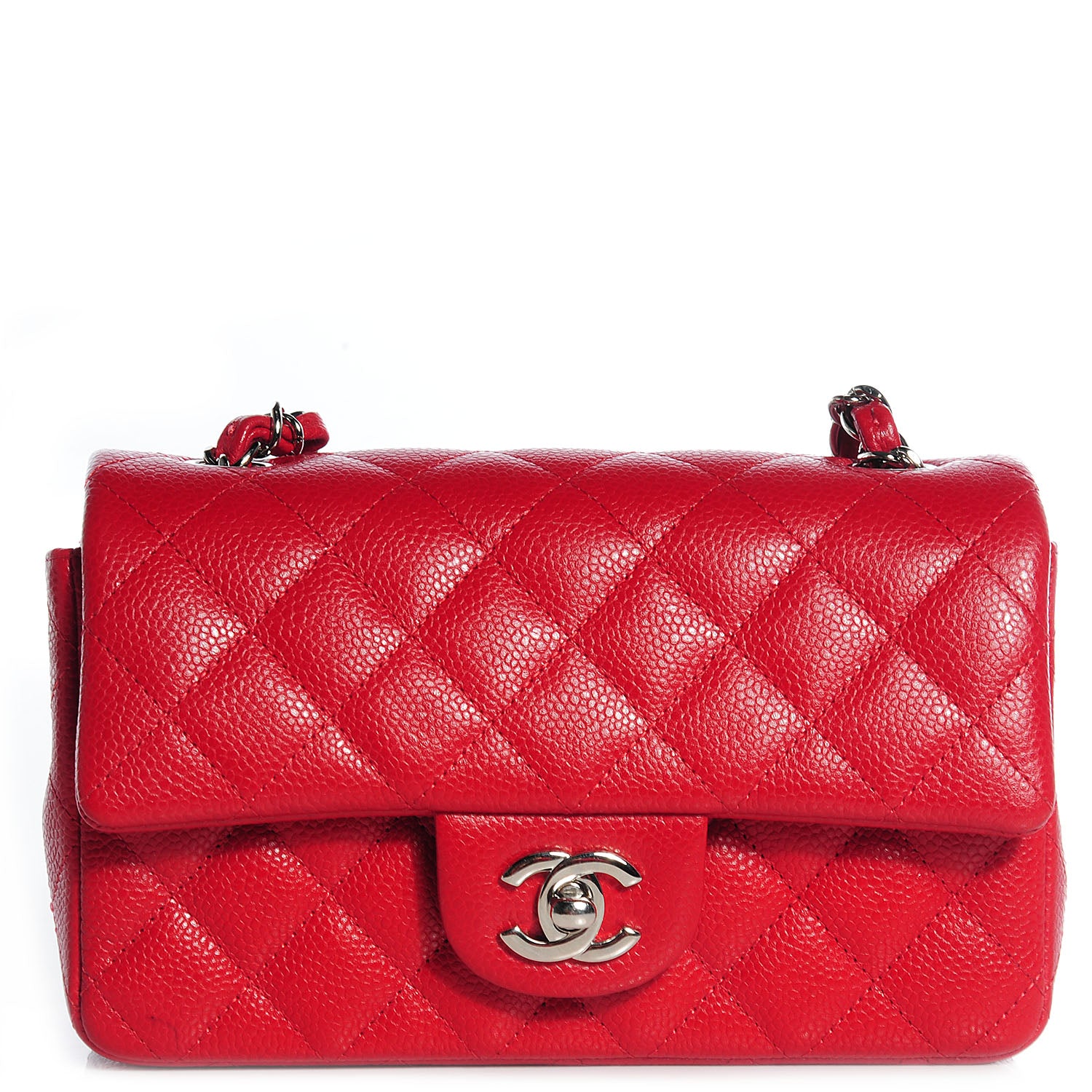 Chanel Caviar Quilted Mini Flap Red 1 of 9