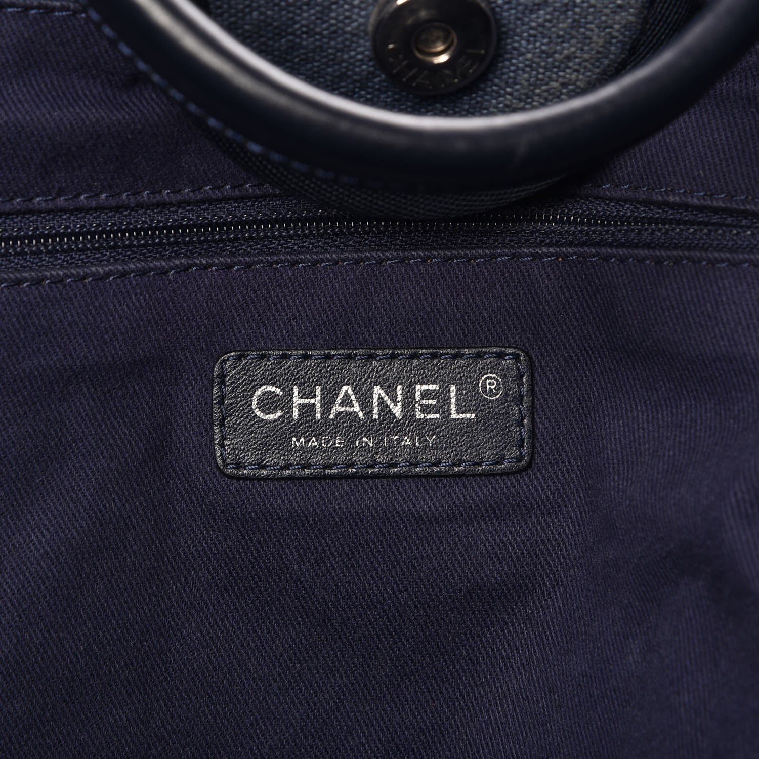 Chanel Canvas Large Deauville Tote Blue 7 of 8
