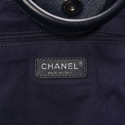 Chanel Canvas Large Deauville Tote Blue 7 of 8