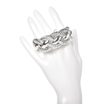David Yurman Sterling Silver Large Woven Cable Cuff Bracelet 2 of 5