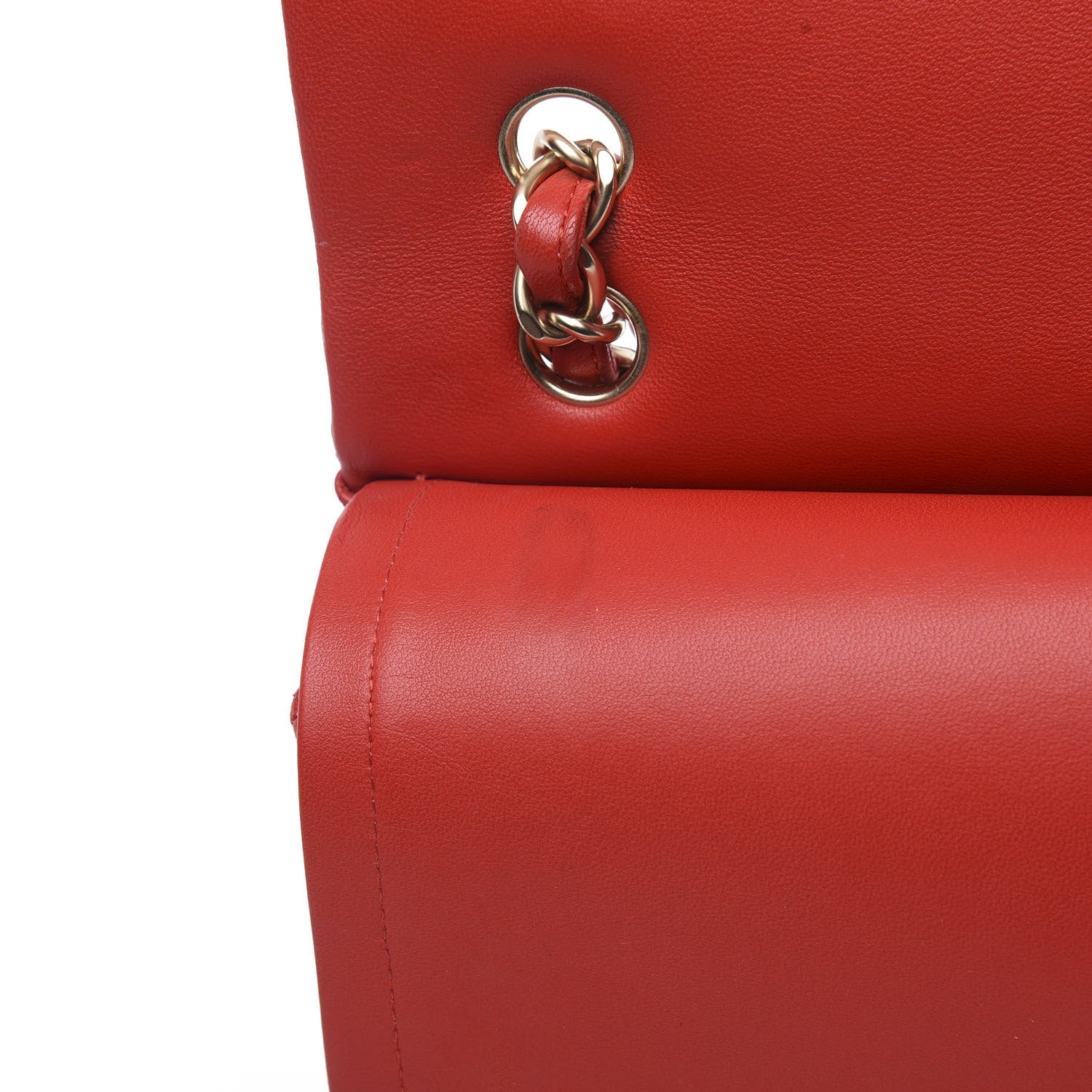 Chanel Lambskin Quilted Maxi Double Flap Red 16 of 18